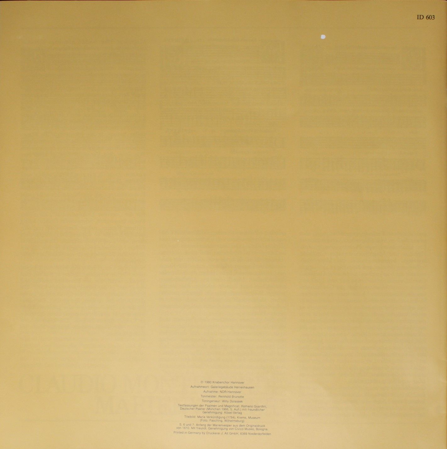 Interdisc (4) ID 603 - Claudio Monteverdi, Pro Cantione Antiqua, - Image 4