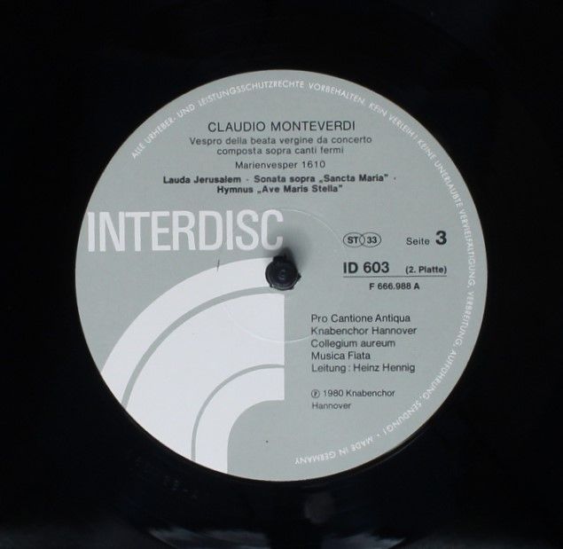 Interdisc (4) ID 603 - Claudio Monteverdi, Pro Cantione Antiqua, - Image 7