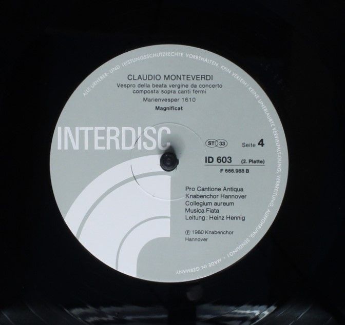 Interdisc (4) ID 603 - Claudio Monteverdi, Pro Cantione Antiqua, - Image 8