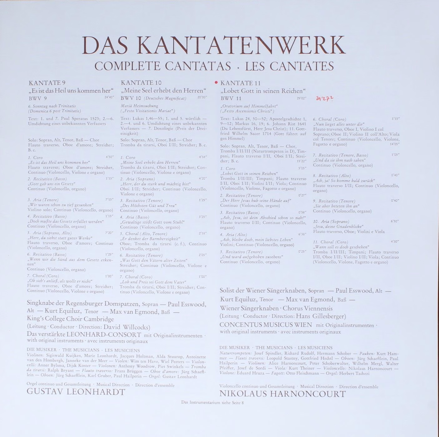 Telefunken SKW 3/1-2 - Johann Sebastian Bach - Kantatenwerk · Co - Image 3