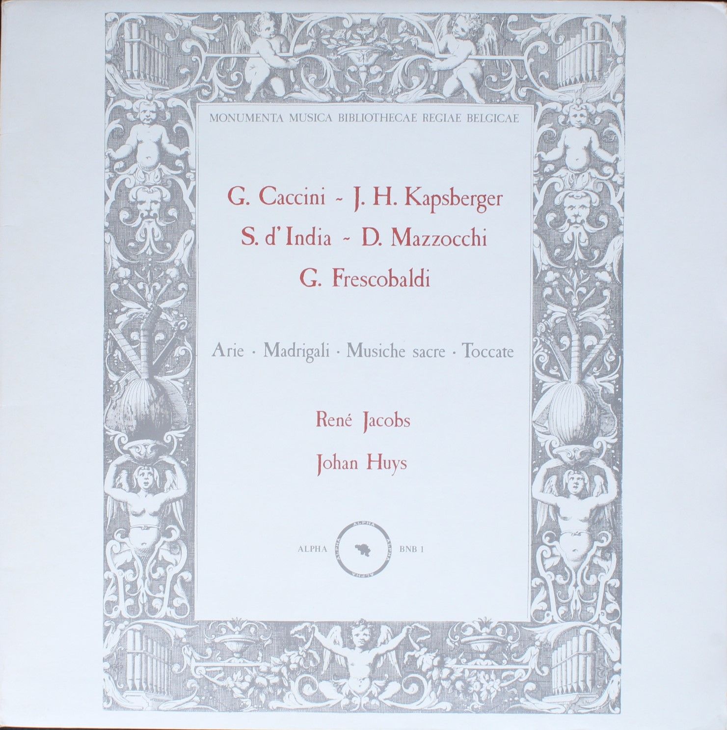 Alpha (34) BNB 1 - René Jacobs, Johan Huys - G. Caccini - J.H. K