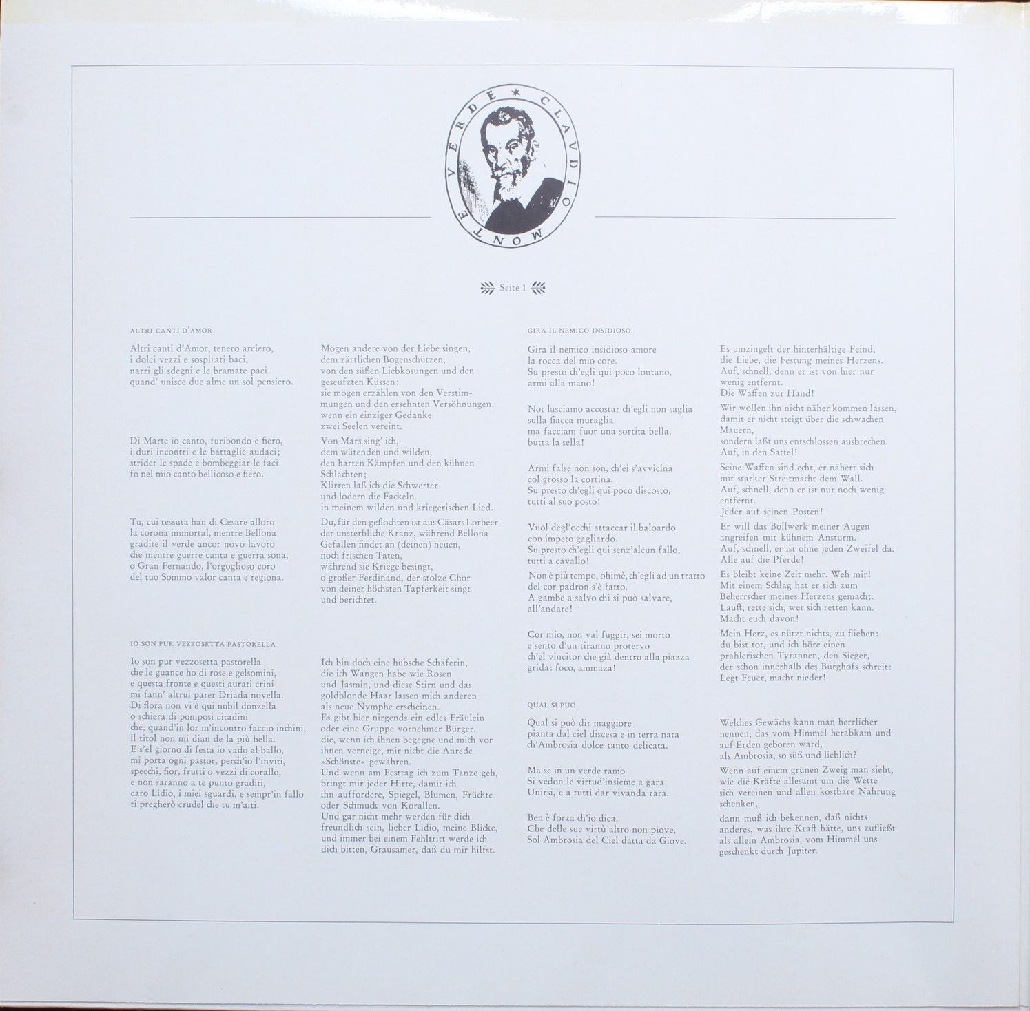 Erato ZL 30622 - Claudio Monteverdi, Solistes de l'Ensemble Voca - Image 4