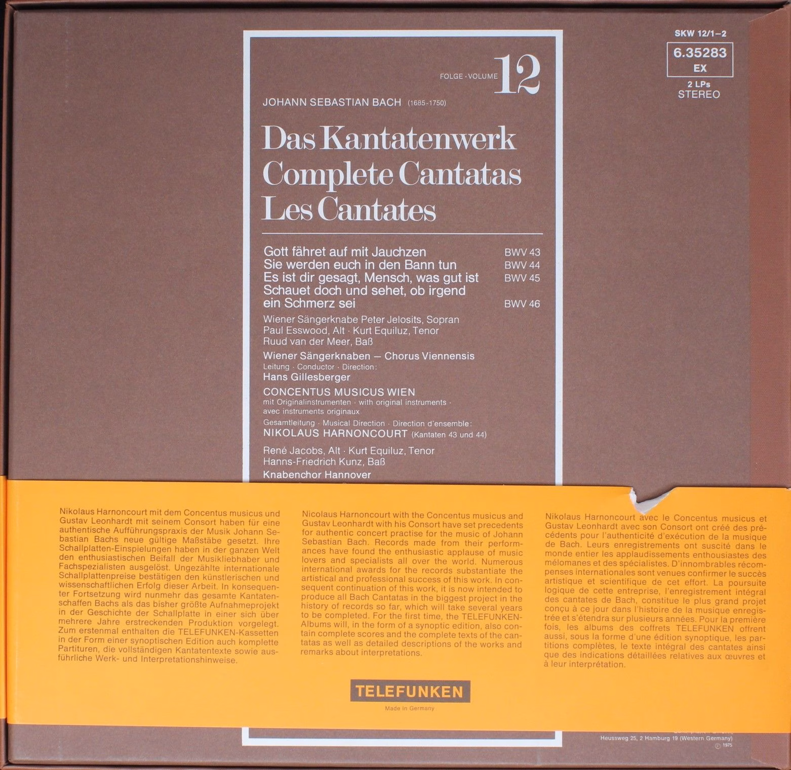 Telefunken 6.35283 EX - Johann Sebastian Bach - Das Kantatenwerk - Image 2