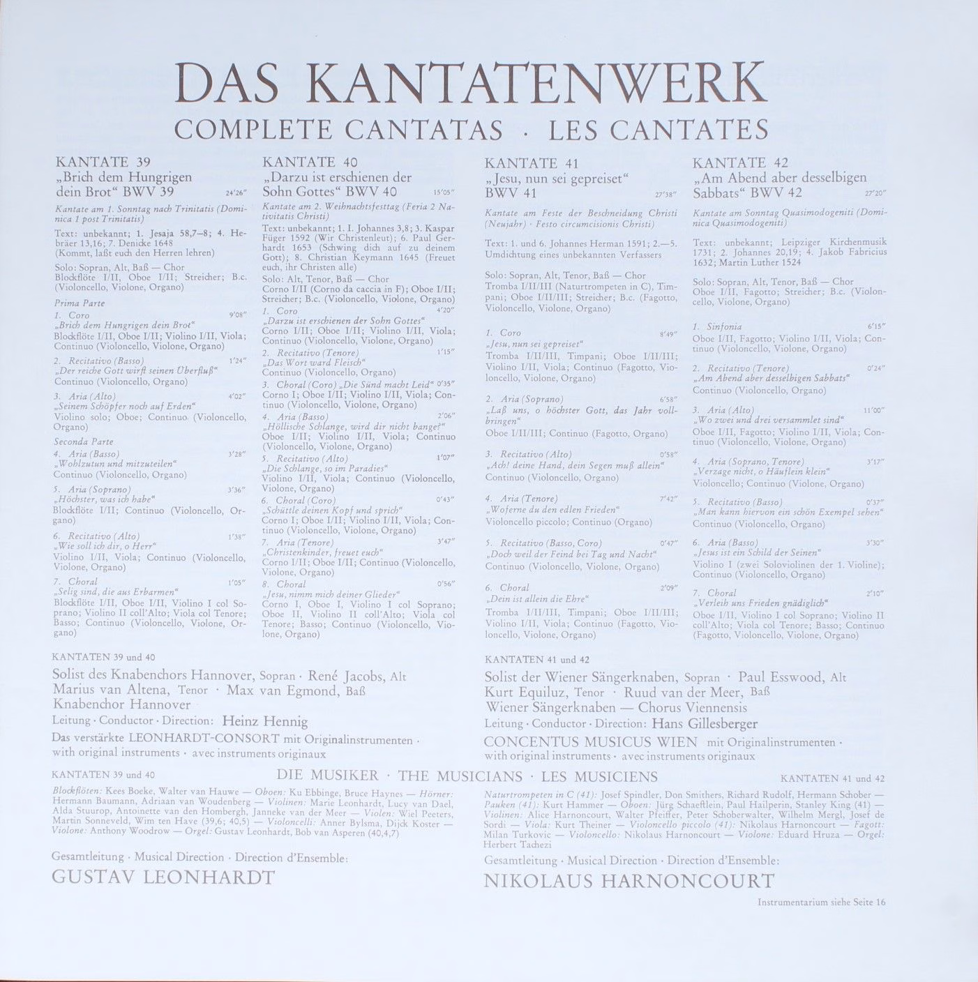 Telefunken 6.35269 EX - Johann Sebastian Bach - Kantatenwerk · C - Image 5