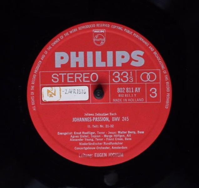 Philips S-C 71 AX 303 - Johann Sebastian Bach, Agnes Giebel, Mar - Image 8