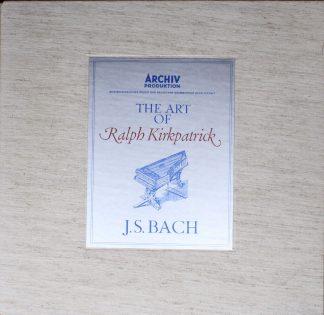Archiv Produktion SKL 1321/25 - Ralph Kirkpatrick, Johann Sebast