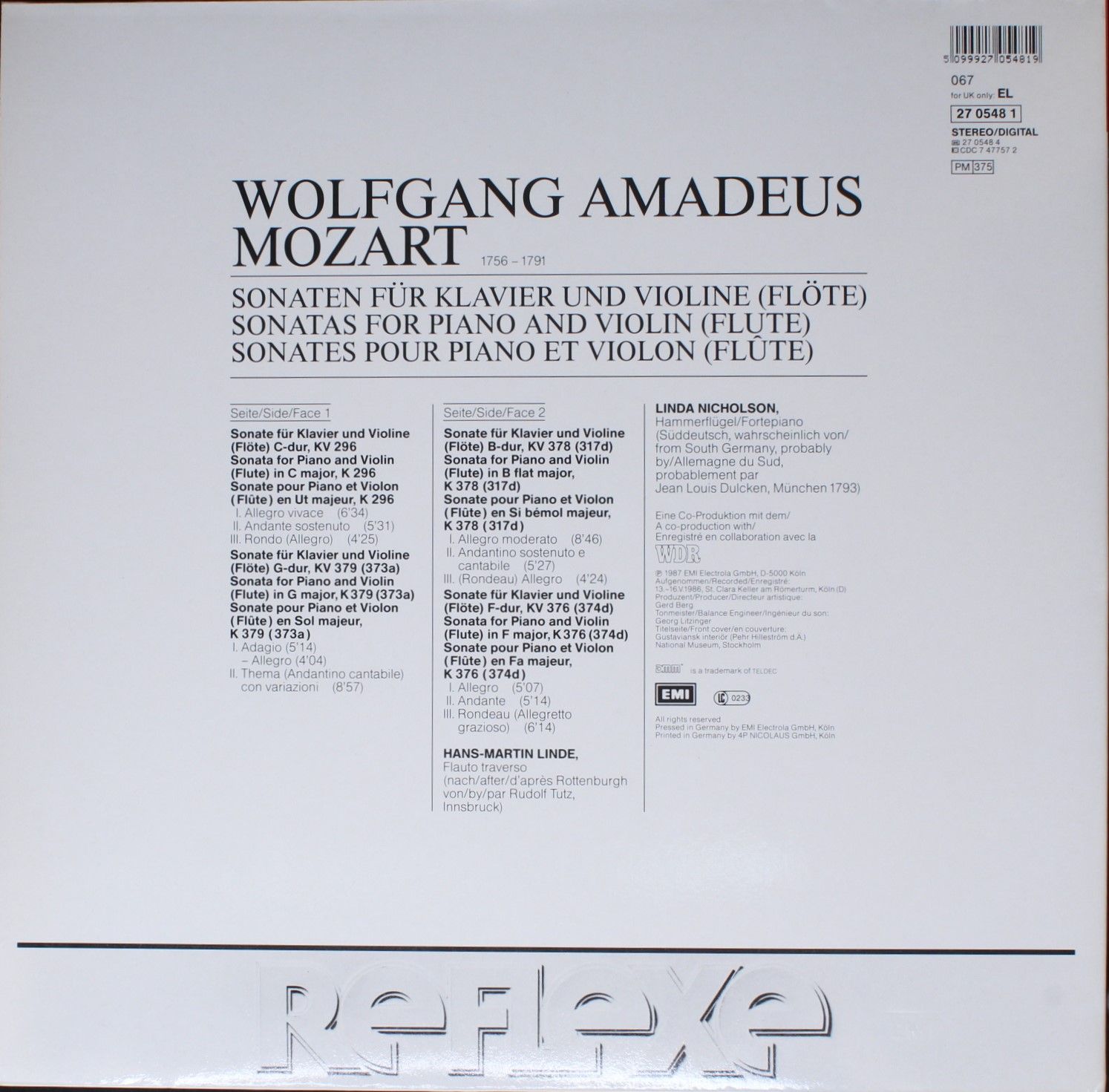 His Master's Voice Digital 27 0548 1 - Wolfgang Amadeus Mozart, - Image 2