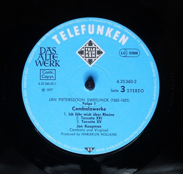 Telefunken 6.35360 EX - Jan Pieterszoon Sweelinck - Volume 1 - C - Image 7