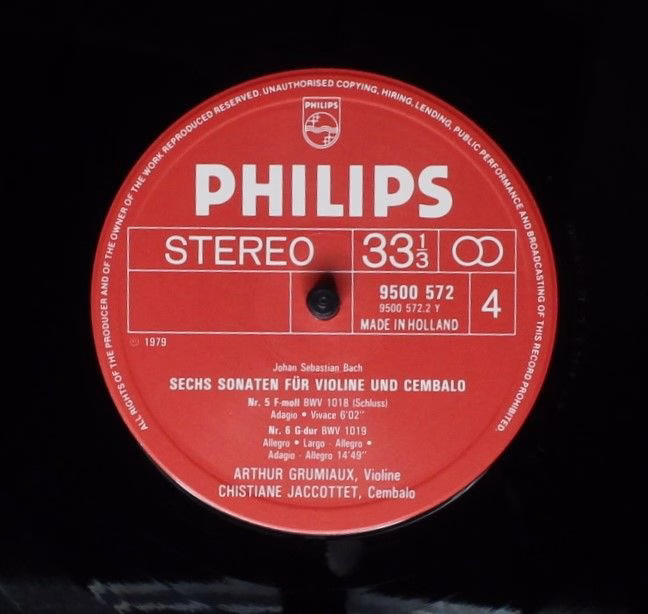 Philips 6769 017 - Johann Sebastian Bach, Arthur Grumiaux, Chris - Image 8