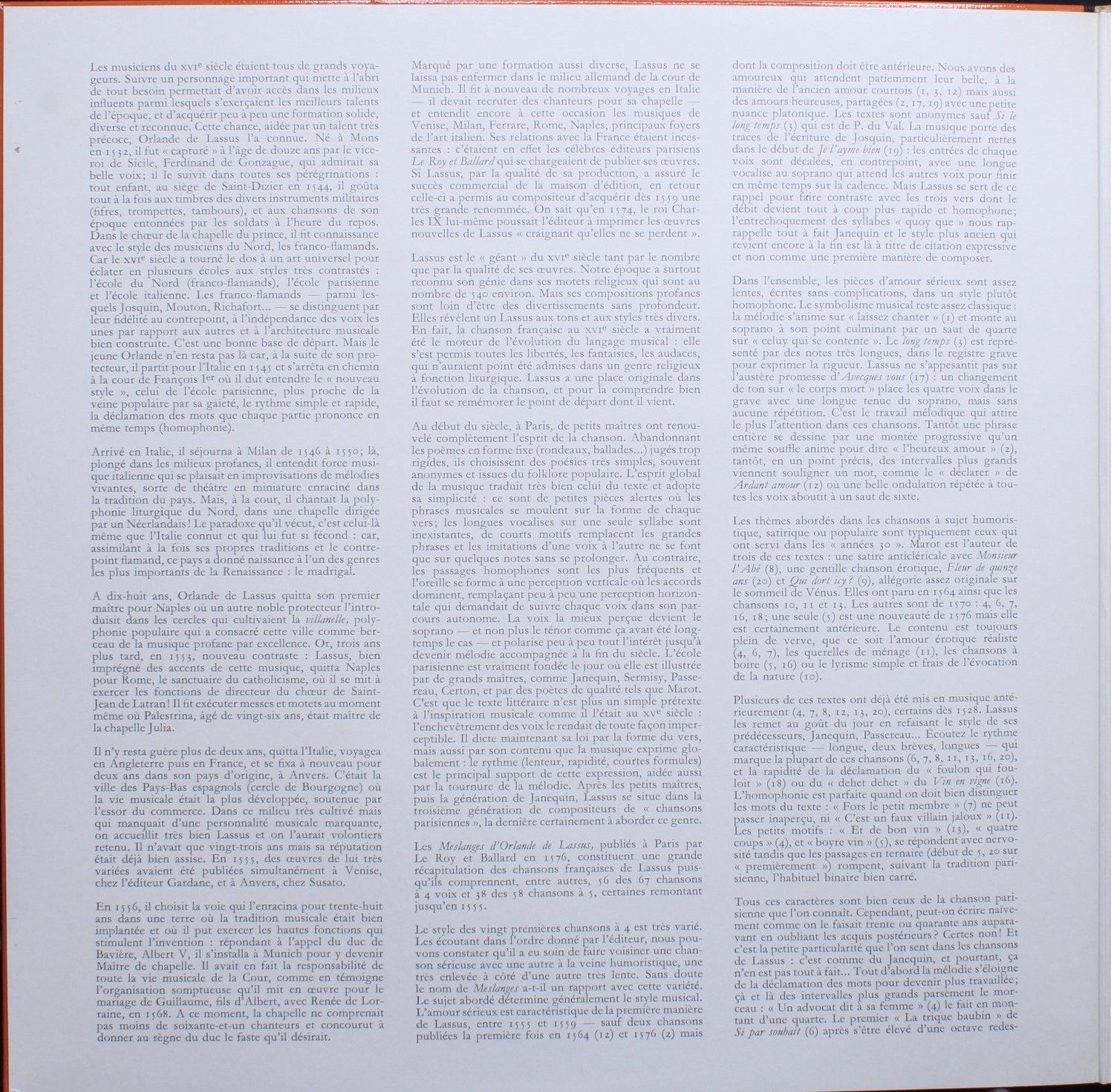 Astree AS 11 - Roland de Lassus, Charles Ravier, Ensemble Polyph - Image 3