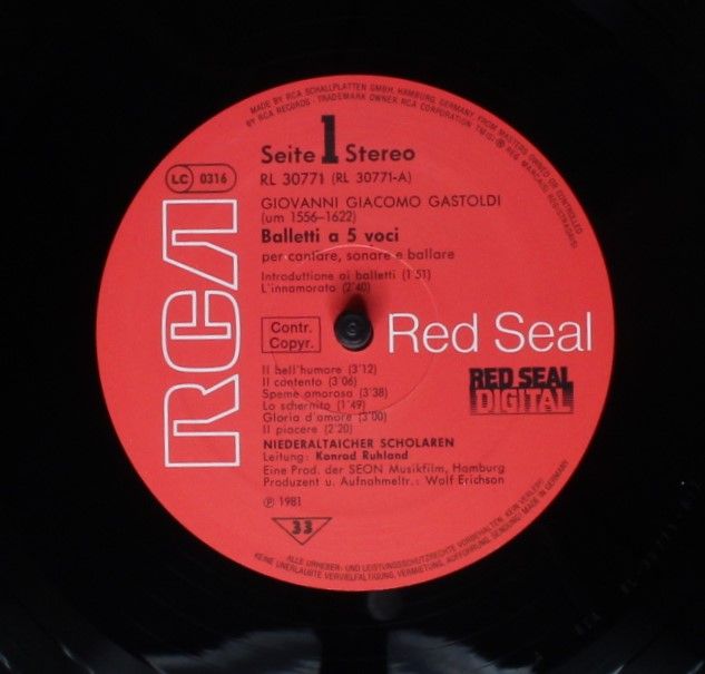 RCA Red Seal RL 30771 - Giovanni Gastoldi, Niederaltaicher Schol - Image 5