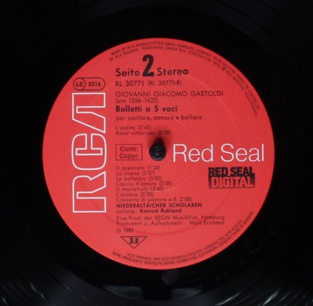 RCA Red Seal RL 30771 - Giovanni Gastoldi, Niederaltaicher Schol - Image 6