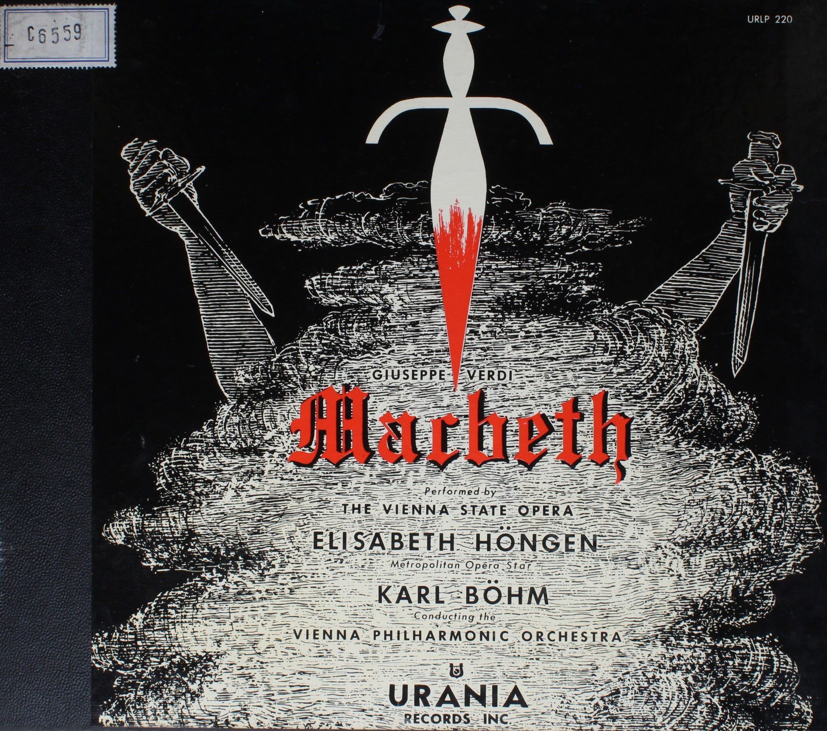 Urania Records (3) URLP 220 - Giuseppe Verdi, Elisabeth Höngen,