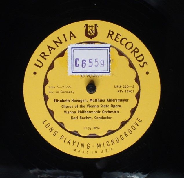 Urania Records (3) URLP 220 - Giuseppe Verdi, Elisabeth Höngen, - Image 5