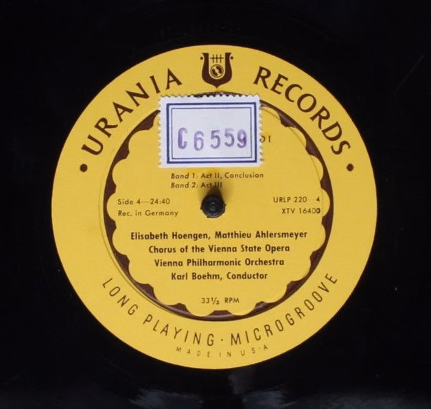 Urania Records (3) URLP 220 - Giuseppe Verdi, Elisabeth Höngen, - Image 8