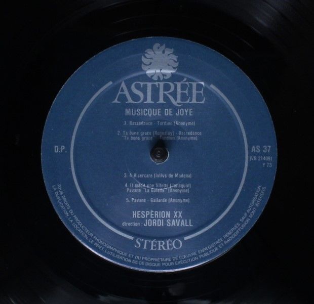 Astrée Auvidis AS 37 - Hespèrion XX, Jordi Savall - Mvsicqve De - Image 6