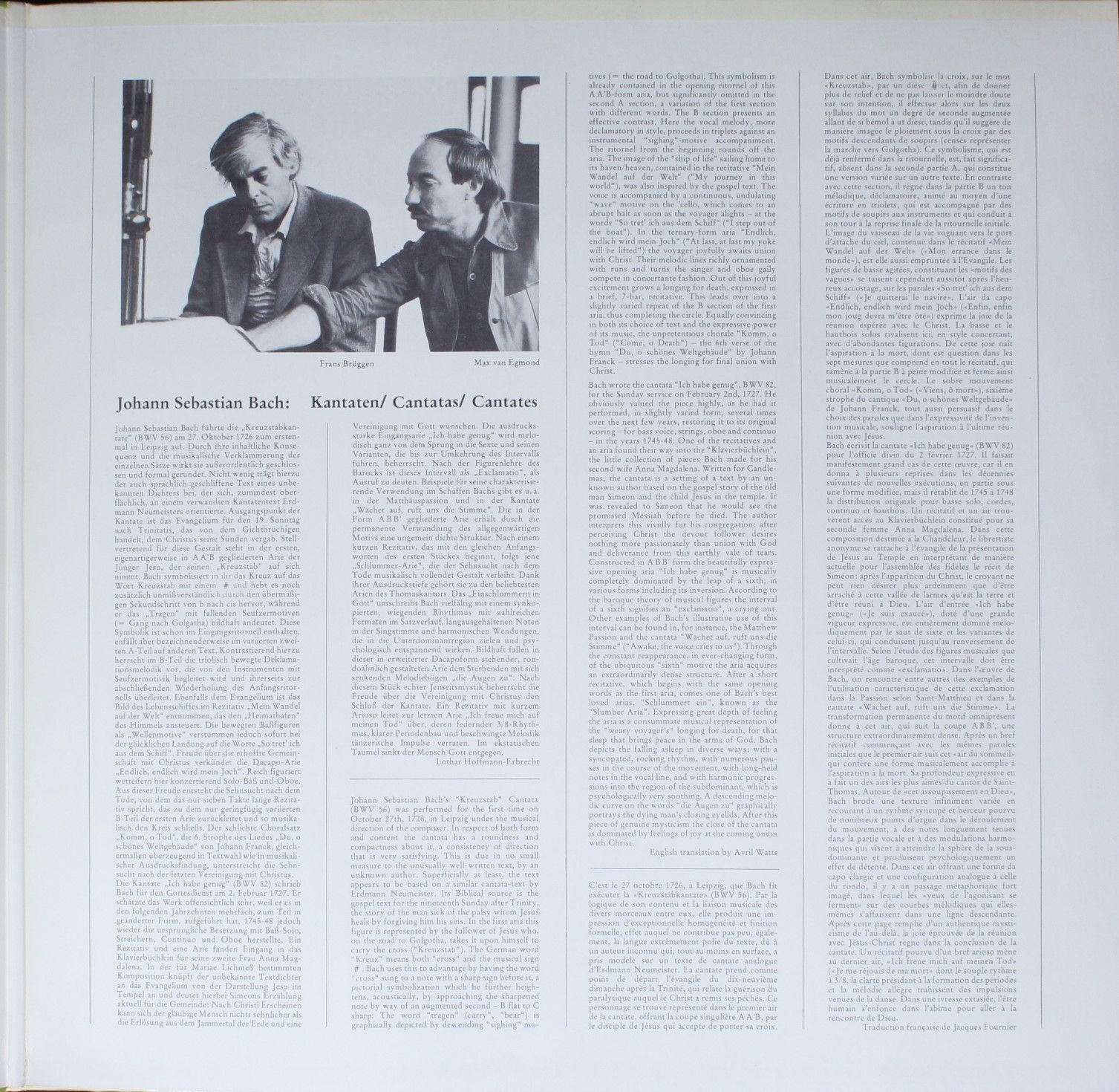 RCA RL 30387 - Johann Sebastian Bach, Max van Egmond, Baroque Or - Image 4