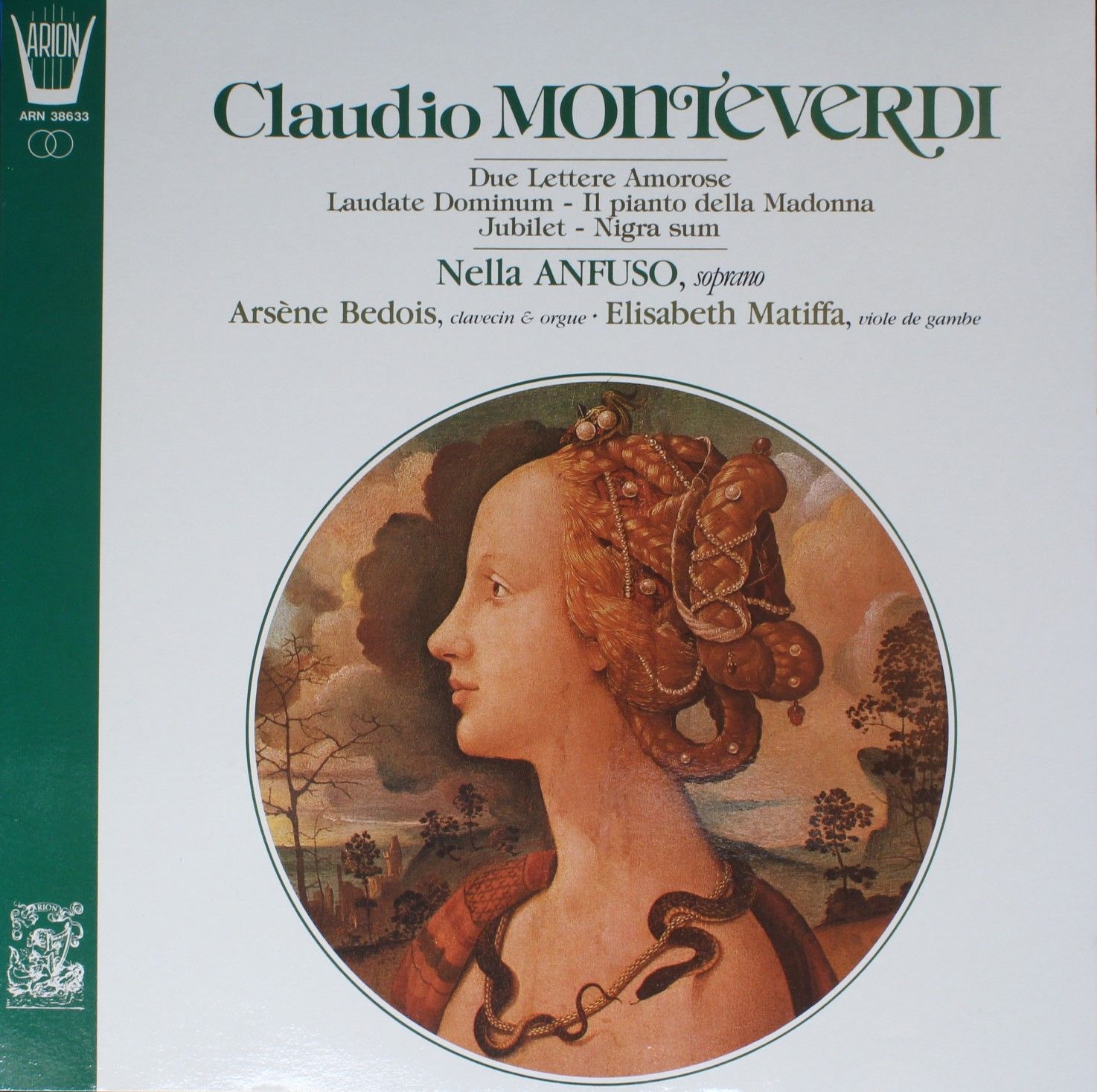 ARION ARN 38633 - Claudio Monteverdi, Nella Anfuso, Arsène Bedoi