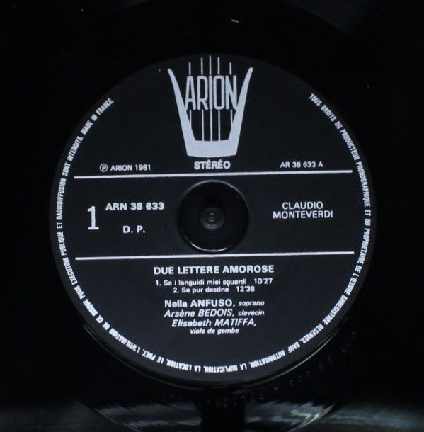 ARION ARN 38633 - Claudio Monteverdi, Nella Anfuso, Arsène Bedoi - Image 5
