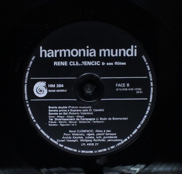 Harmonia Mundi HM 384 - René Clemencic - René Clemencic Et Ses F - Image 6