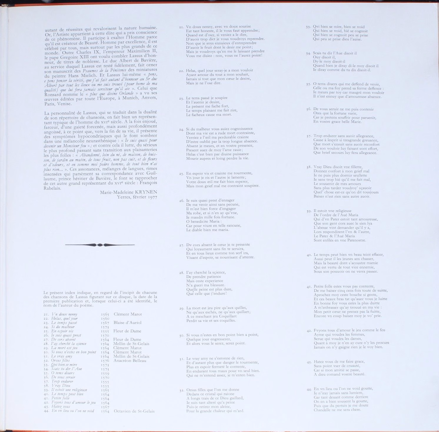Astree AS 12 - Roland de Lassus, Charles Ravier, Ensemble Polyph - Image 4