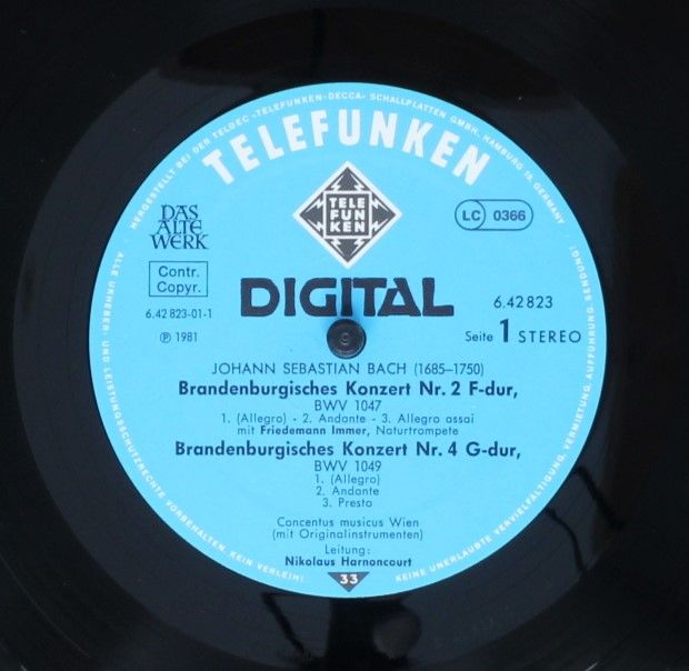 Telefunken 6.42823 AZ - Johann Sebastian Bach, Concentus Musicus - Image 5