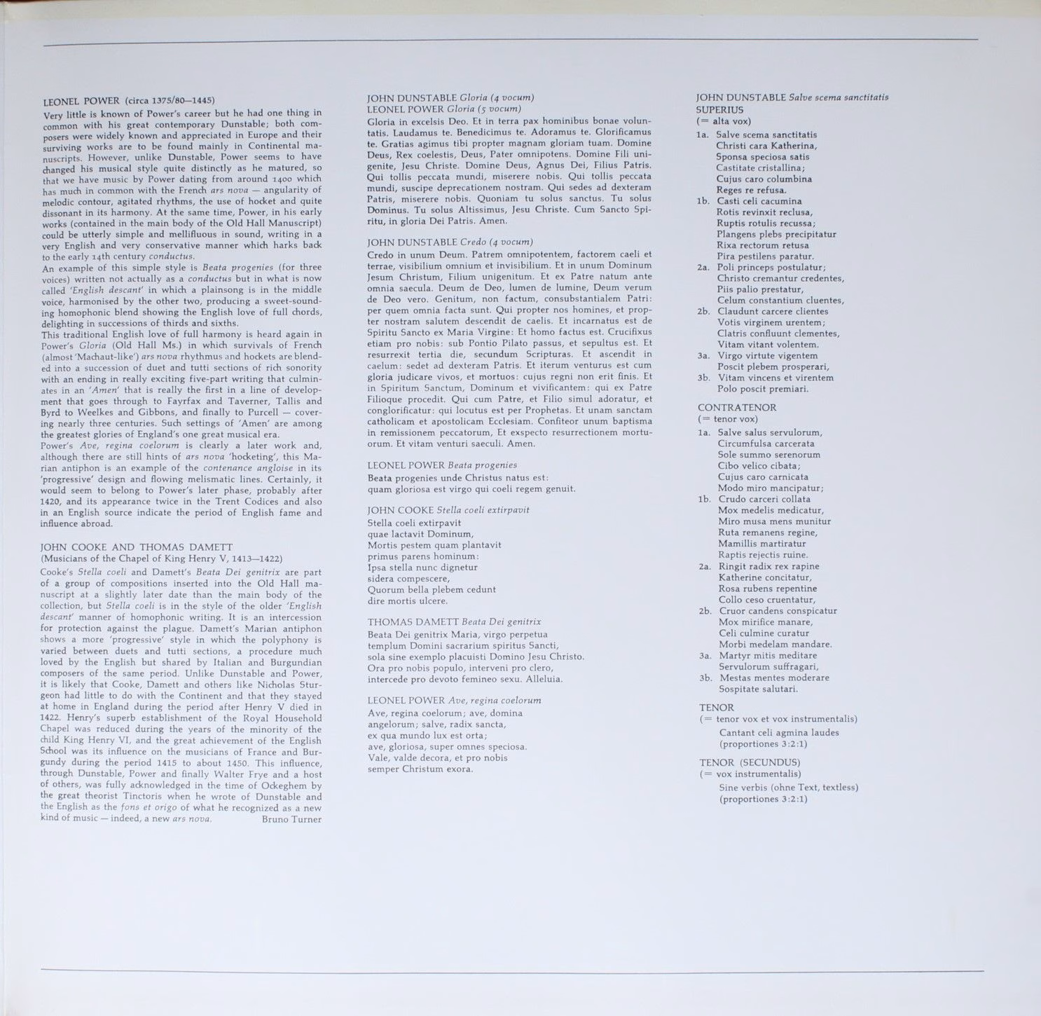 BASF 25 22064-8 - John Dunstable, Pro Cantione Antiqua, Bruno Tu - Image 4