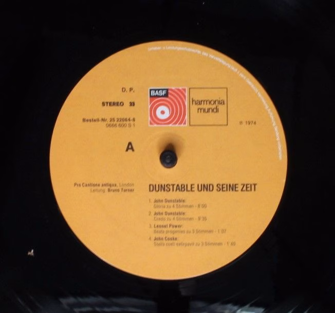 BASF 25 22064-8 - John Dunstable, Pro Cantione Antiqua, Bruno Tu - Image 5