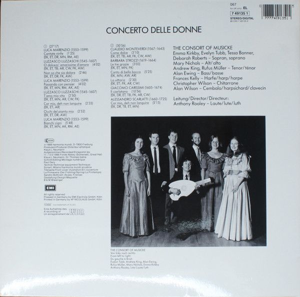 Deutsche Harmonia Mundi EL 7 49135 1 - The Consort Of Musicke, A - Image 2