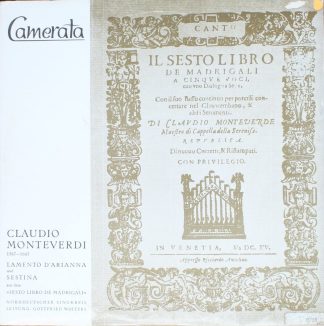Camerata Cm 25 001 L - Claudio Monteverdi, Norddeutscher Singkre