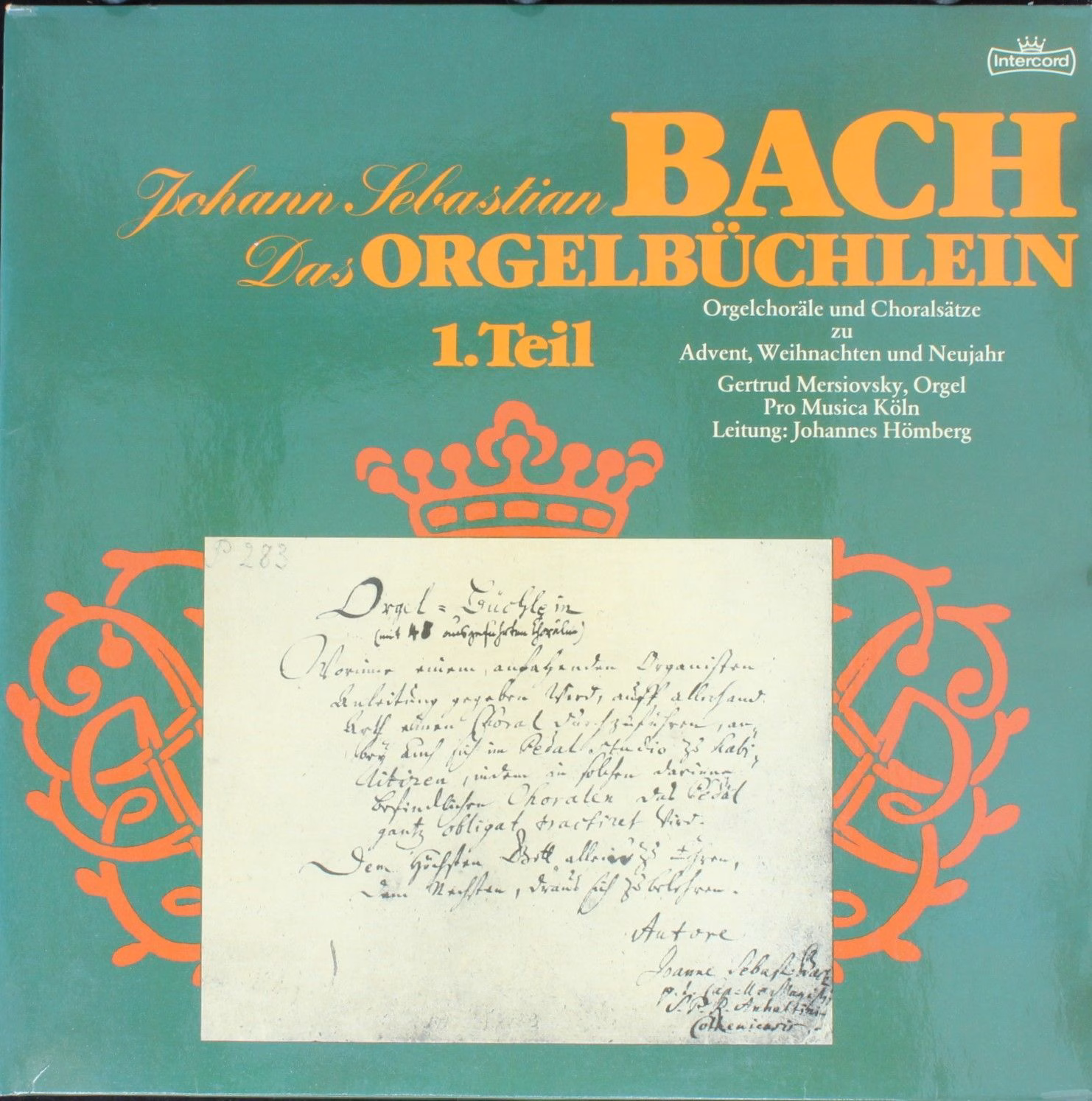 Intercord 180.830 - Johann Sebastian Bach, Gertrud Meriovsky, Pr