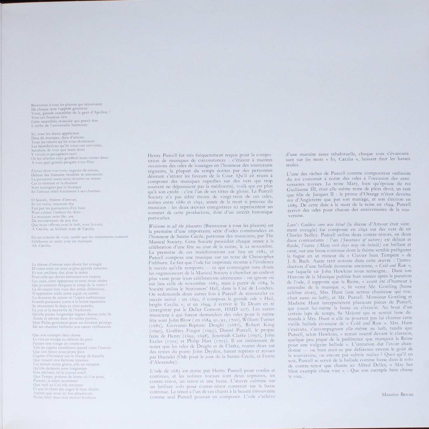 Harmonia Mundi HMU 222 - Henry Purcell, Deller Consort, Stour Mu - Image 4