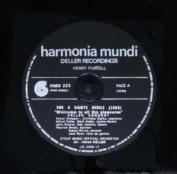 Harmonia Mundi HMU 222 - Henry Purcell, Deller Consort, Stour Mu - Image 5