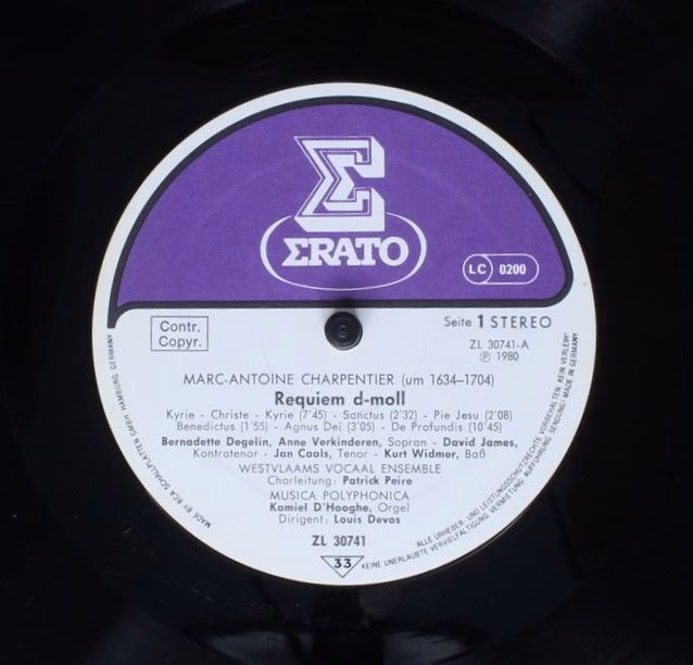 Erato ZL 30741 - Marc Antoine Charpentier, Het Westvlaams Vocaal - Image 3