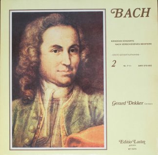 Editio Laran ST 7075 - Gerard Dekker, Johann Sebastian Bach - Si