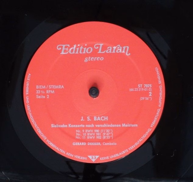 Editio Laran ST 7075 - Gerard Dekker, Johann Sebastian Bach - Si - Image 4