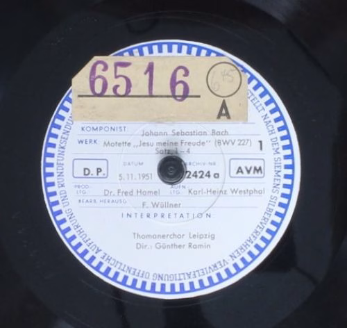Archiv Produktion 2424/ 2425 - Johann Sebastian Bach, Thomanerch