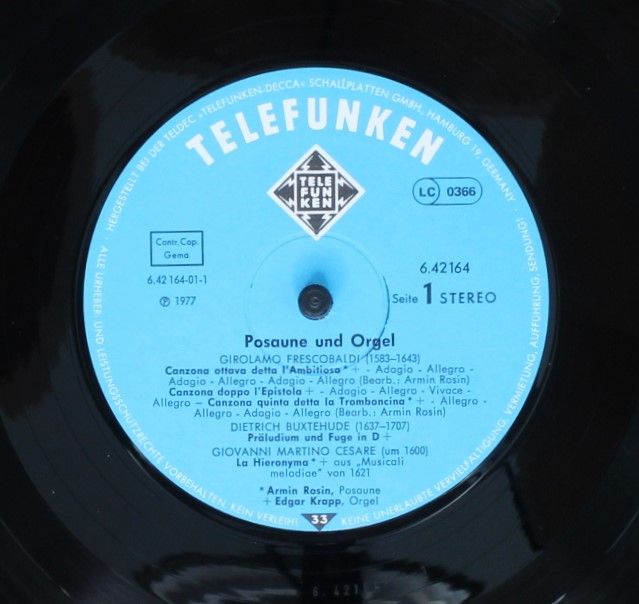 Telefunken 6.42164 AW - Girolamo Frescobaldi, Dieterich Buxtehud - Image 5