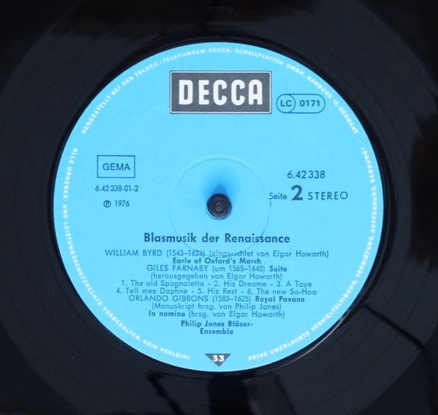 DECCA 6.42338 AS - Philip Jones Brass Ensemble - Blasmusik Der R - Image 4