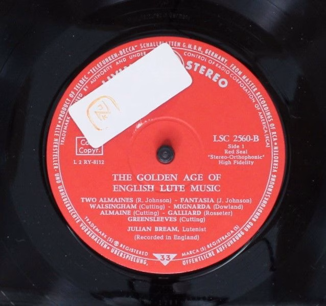 RCA LSC 2560-B - Julian Bream - The Golden Age Of English Lute M - Image 3