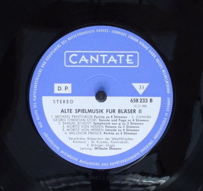 Cantate 658233 - Various - Alte Spielmusik Für Bläser II - Image 4