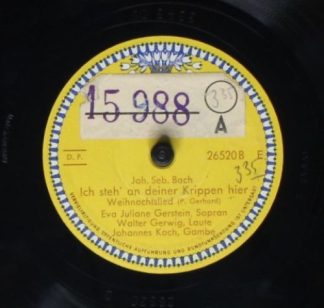 Deutsche Grammophon 26520 - Johann Sebastian Bach - Ich Steh' An