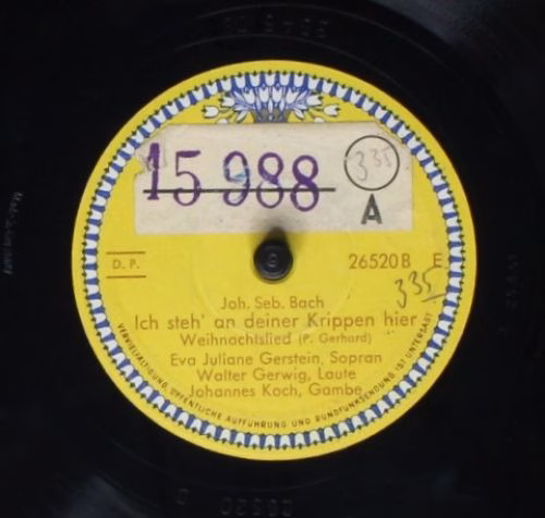 Deutsche Grammophon 26520 - Johann Sebastian Bach - Ich Steh' An