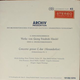 Archiv Produktion 181 006 - Georg Friedrich Händel - Concerto Gr