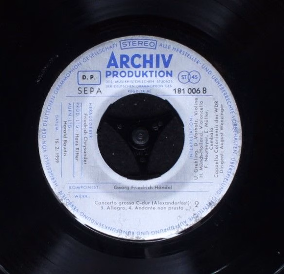Archiv Produktion 181 006 - Georg Friedrich Händel - Concerto Gr - Image 3