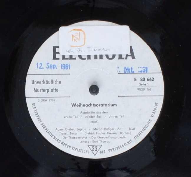 Electrola SME 80 662 - Johann Sebastian Bach - Weihnachts Orator - Image 3