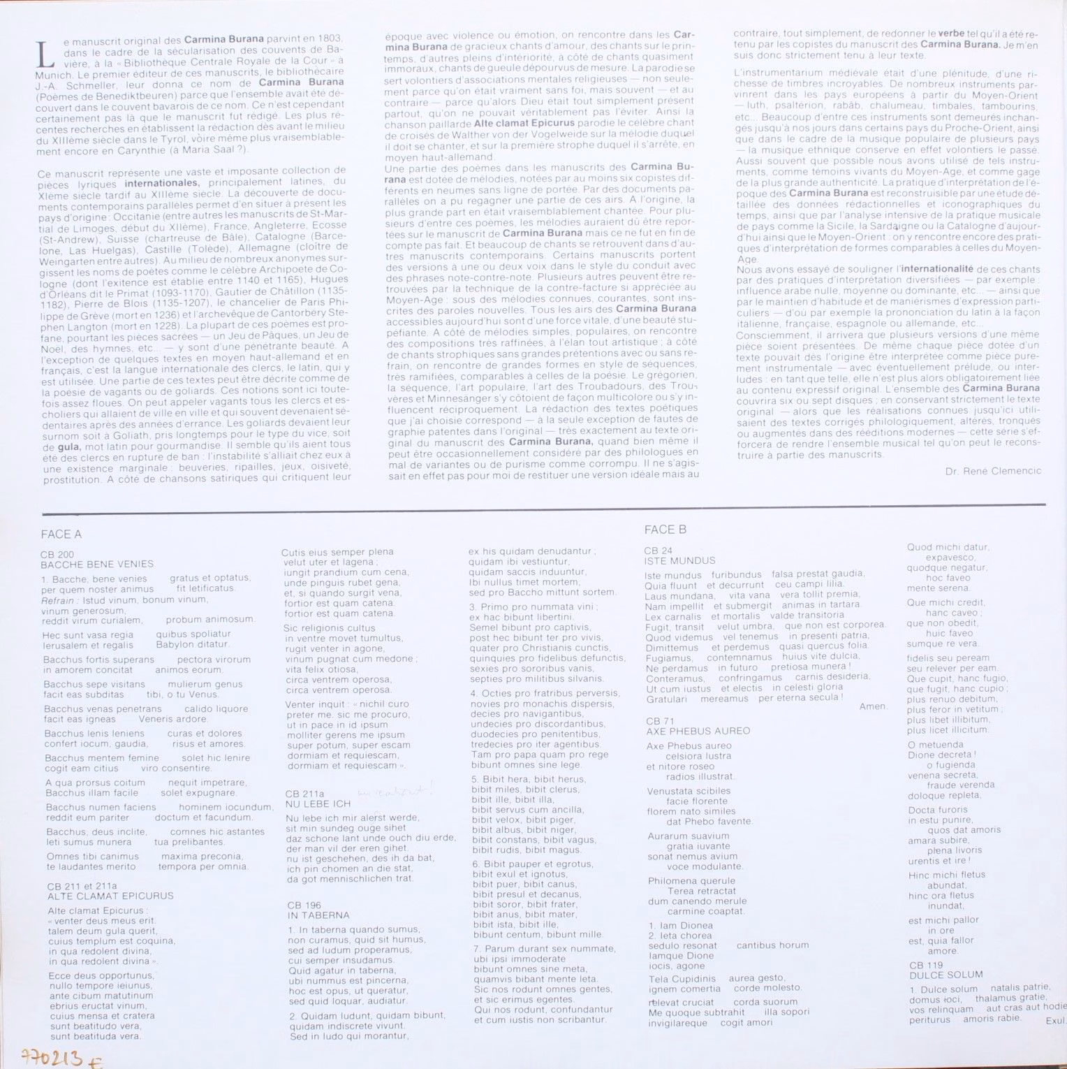 Harmonia Mundi HMU 335 - Clemencic Consort, René Clemencic - Car - Image 3
