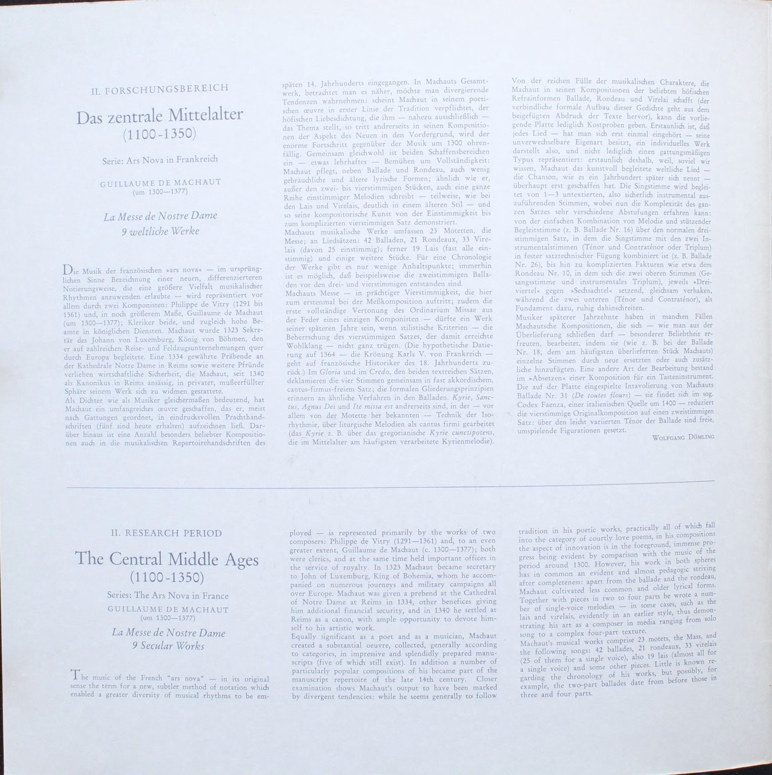 Archiv Produktion 2533 054 - Guillaume de Machaut, Friedreich Me - Image 3
