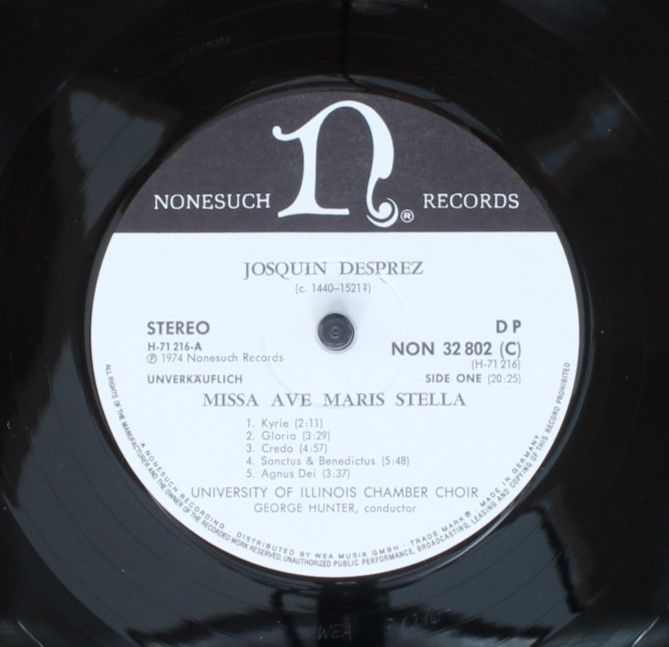 Nonesuch Records NON 32 802 - Josquin Des Prés, University Of Il - Image 5