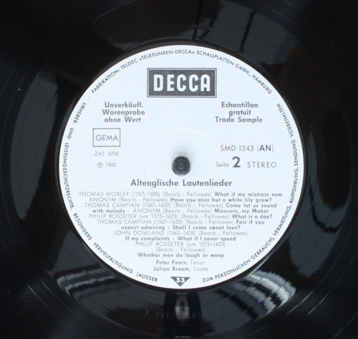 DECCA 6.41648 - John Dowland, Thomas Morley, Thomas Campion, Pet - Image 4